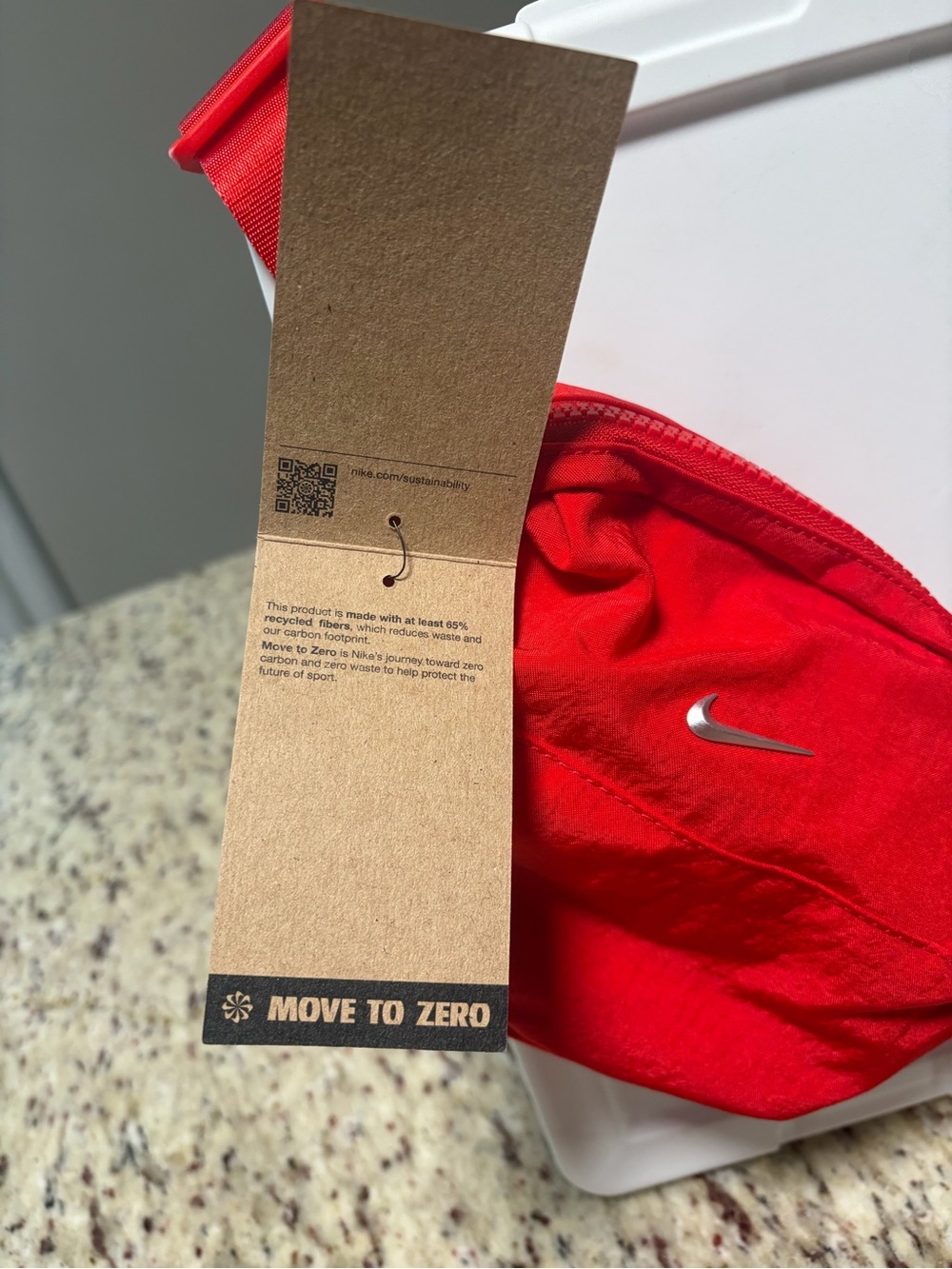 Nike Red Waist Pack with Silver Swoosh - Picture 4 of 7